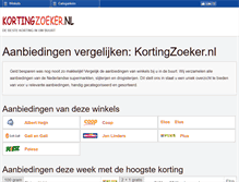 Tablet Screenshot of kortingzoeker.nl